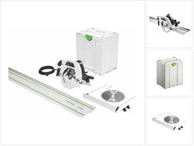 Festool HK 85 EB-Plus-FS handcirkelzaag afkortzaag 1900 W 230 mm ( 576138 ) + zaagblad HW + geleiderail + Systainer - Opvolger van 574661