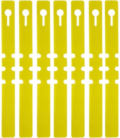 longziming -Plantenlabels - Plantenetiketten - Tuinmarkering - Drie Verstelbare Sleufposities - Waterdicht Flexibel Ontwerp - PVC-Kunststof - Veilige Afgeronde Randen - Voor Binnen En Buiten Gebruik - 100 Stuks