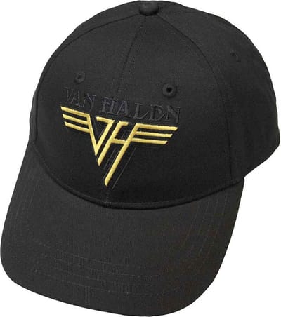 Van Halen - Text & Yellow Logo Snapback Pet - Zwart
