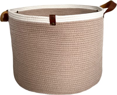 OZ Home - Mand - Beige/Wit - Duurzaam & Functioneel - Voor Opslag en Organisatie