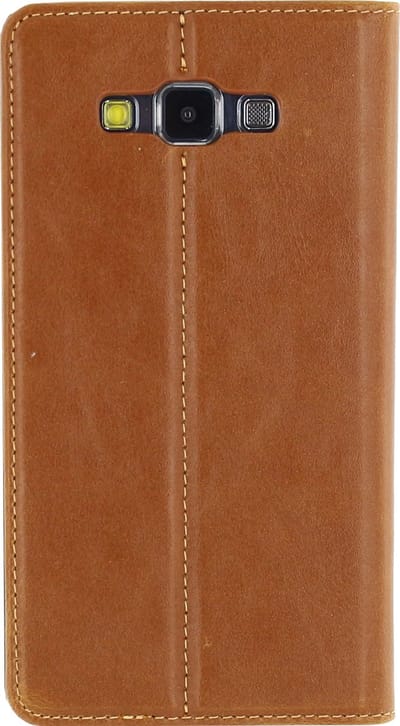Mobilize Telefoonhoesje geschikt voor Samsung Galaxy A7 (2015) Hoesje | Mobilize Premium Magnet Bookcase | Pasjeshouder voor 1 Pasje | Telefoonhoesje voor Pinpas / OV Kaart / Rijbewijs - Bruin