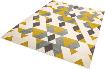 Easy Living - colt-pyramid-mustard Vloerkleed - 160x230  - Rechthoek - Laagpolig Tapijt - Modern - Meerkleurig