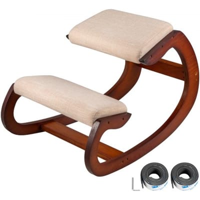 VEVOR Ergonomische kniestoel, schommelstoel, kniekruk, gezondheidsstoel, draagvermogen 80 kg, verstelbare kniekruk met kussen, stressverlichting, ergonomische fauteuil, kniekruk