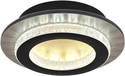 Globo - plafonniere - JAYDEN - zwart - metaal - Ø 20cm - LED - 48042-12G