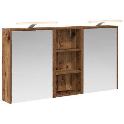 vidaXL - Badkamerkast - set - 3 - st - 116 - x - 16 - x - 62,5 - cm - Bewerkt - hout
