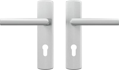 AXA Deurbeslag set Binnendeur - Curve Klik Milan - Deurkruk Aluminium - met cilindergat - PC72 - Deurklink met schild