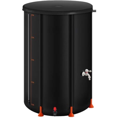 Cuve de Pluie Pliable, 380 L Tonne de Collecte d'Eau de Pluie Portable, Système de Collecte d'Eau de Pluie en PVC 1000D, Réservoir de Stockage Collecteur d'Eau de Jardin