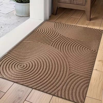 Ulisem - Dirt Trapping Mat voor Binnen en Buiten - Wasbare Deurmat voor Entree, Hal, Tuin en Patio (Bruin, 45 x 75 cm)