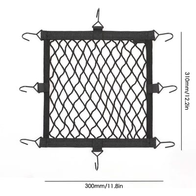 Filet à Bagages Élastique pour Casques de Moto avec 8 Crochets Sac Filet de Rangement Universel pour Casques Moto MTR003A gray