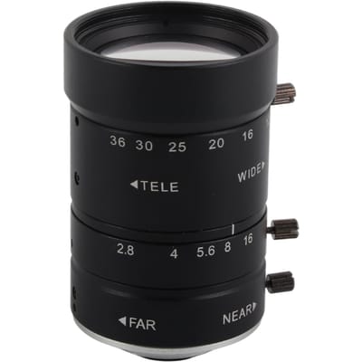 8MP 12‑36mm F2.8 Zoomlens C-vatting 23 Inch Lage Vervorming Handmatige Diafragma Scherpstelling Grote Beeldhoek Zoom