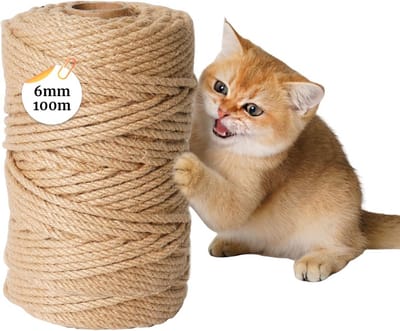 Sterk Sisal Touw 6mm x 100m voor Krabpalen en Knutselen