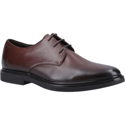 Hush Puppies Kye Leren Herenschoenen Chocolade Veterschoen