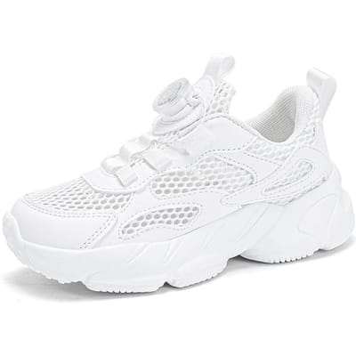 Witte Kinderschoenen Voor Jongens En Meisjes Mode Kinderen Comfortabele Ademende Sneakers Antislip School Casual Loop Schoenen 34 white