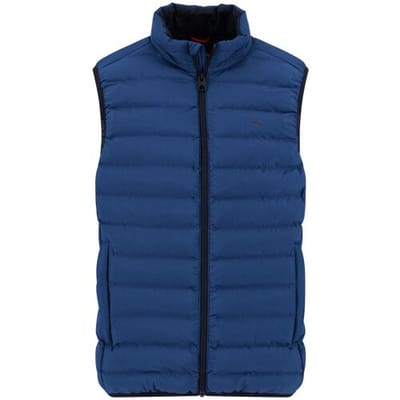 Fynch-Hatton Body-Warmer Lightweight Solid Color Harbor Blue / male