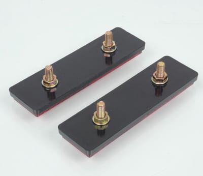 RMS-goedgekeurde rode opschroefbare retro-reflector 94x27mm voor motorfietsen Nieuw