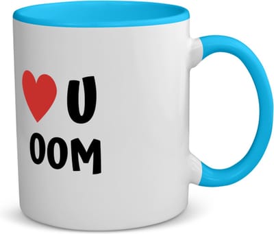 Akyol - love u oom koffiemok - theemok - blauw - Oom - de liefste oom - verjaardag - cadeautje voor oom - oom artikelen - kado - geschenk - 350 ML inhoud