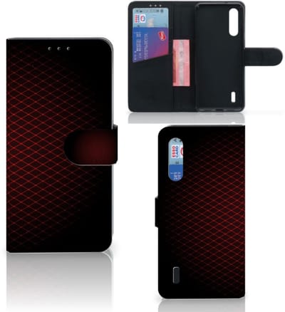Xiaomi Mi 9 Lite Telefoon Hoesje Geruit Rood