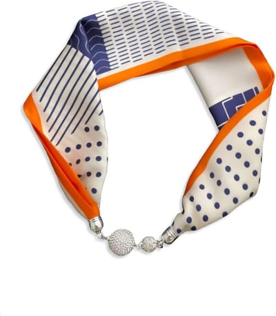 Vrouwelijke Mode Sjaal met Magnetische Sluiting en Bling Rhinestones - Smalle Decoratieve Neckerchief en Clavicle Sieraad voor Haaraccessoire en Pendant Sjaal