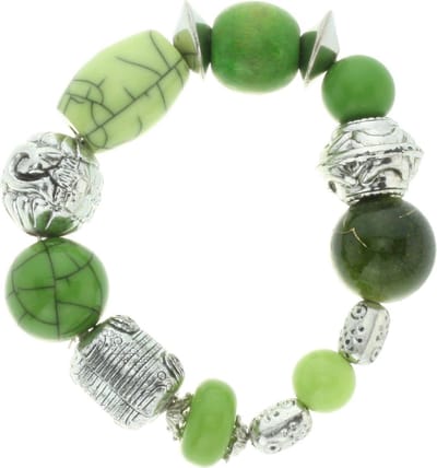 Behave - Armband - Groene Elastische Kralenarmband