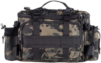 TOVBMUP Angele taschen - Vistassen met Verwijderbare Verdelingen - 37x20cm Compacte Maat met Soepele Ritsen - Geschikt voor Forel- en Karpervissen - Oxford Doek - Lichte en Flexibele Allround Tas voor Hengelsporters