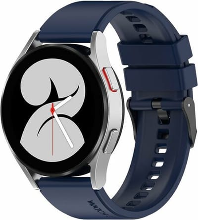 By Qubix - Geschikt voor Garmin bandje - Siliconen gesp bandje - Donkerblauw - Geschikt voor Garmin Vivoactive 6 / 5 / 3 - Smartwatch bandje 20mm