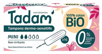 Tadam' Dermo-Sensitieve Bio Mini Tampons 16 Tampons