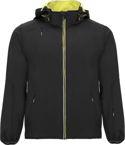 Roly Siberia Softshell Jacket RY6428 - Black 02/Lime Punch 235 - M