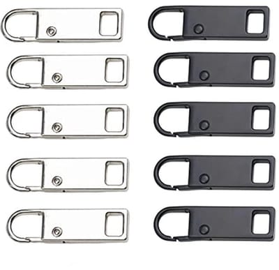 Haken voor ritssluitingen - 10 stuks - Vervangende metalen lussen voor kleding, bagage, koffers, rugzak