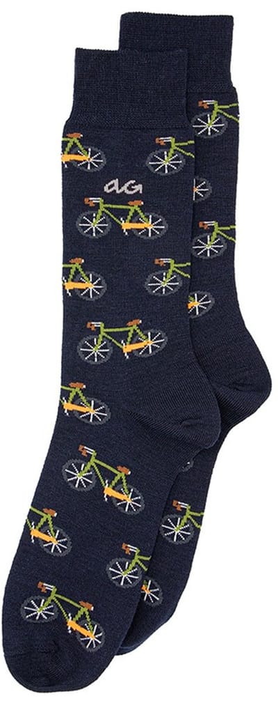Alfredo Gonzales unisex merino sokken bicycles blauw
