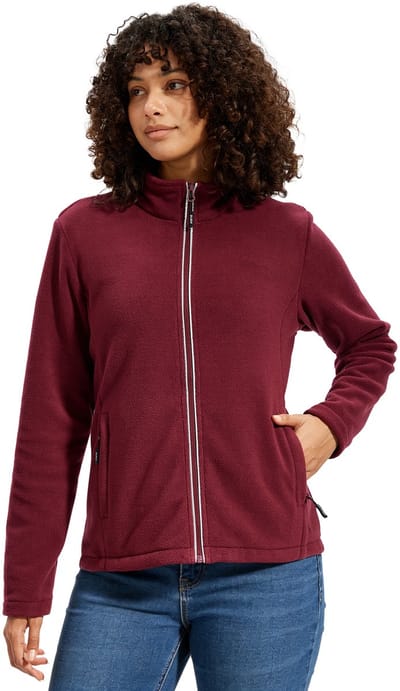 BUBW® Dames Outdoorjas - Softshell Jas - Winddicht & Warme Fleece Jas - Tussenjas - Outdoor Jas Dames - Rood - Maat S