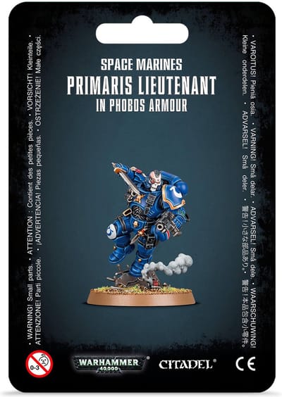 12-delig beeldje Games Workshop Warhammer 40k - Space Marine Lieutenant in Reiver Armour