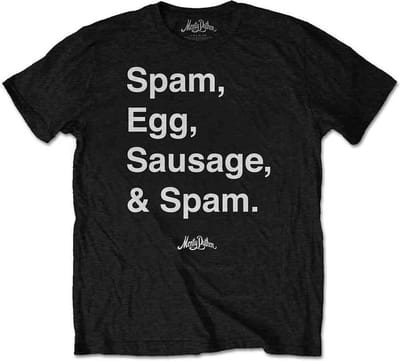Monty Python - Spam Heren T-shirt - S - Zwart