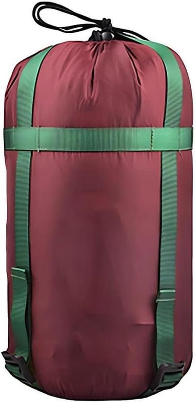 Slaapzak Compressiezak - Opbergzak Stuff Sack - Ruimte Besparen - Duurzaam Nylon - Compact Formaat - Bordeaux