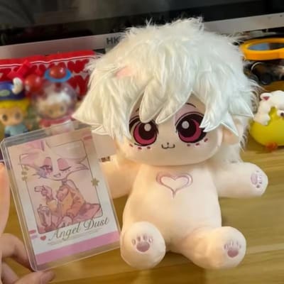 20cm Anime El Rol Engel Monster Cosplay Pluche Pop Lichaam Aankleed Kleding Outfit Gevulde Speelgoed Verzamelaar Verjaardagscadeaus No skeleton white