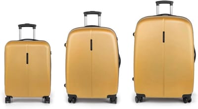 Reisbagage Set - Koffers Trolleys - Veilig Reizen - Uitbreidbaar 4 Dubbele Wielen - 3 Delig Set - Mosterdgeel