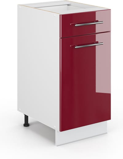Vicco Fame-Line Halfhoge kast – 40 x 82 cm zonder werkblad Bordeauxrode hoogglans