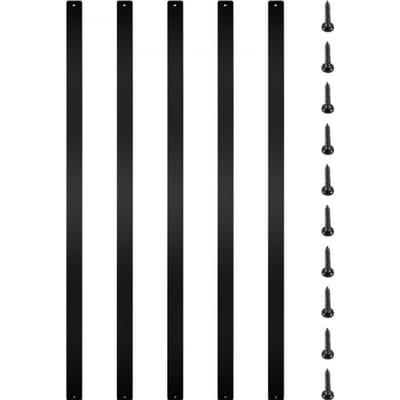 VEVOR Deck Balusters, 16-pack metalen dekstangen, 29,5 x 1-inch trapleuningen met schroeven, aluminiumlegering dekleuning voor houten en composiet dekken, stijlvolle leuning voor buitentrappen