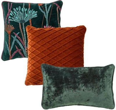 Hoii - KUSSENSET | 3-delig | groen, oranje | Hoii | inclusief binnenkussens