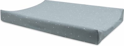 Jollein - Aankleedkussenhoes Jersey 50x70cm - Zachte Hoes Baby Aankleedkussen - Twinkling Sea Green