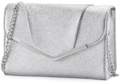 VASCHY Clutch Women,Shoulder Bag Ladies with Detachable Chain Elegant Evening Bag Crossbody Elegant Envelope Bag for Wedding,Party,Prom