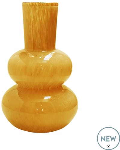 Vaas Elite Lindi | Geel | Mondgeblazen glas | dik glas | Ø22 x H36 cm