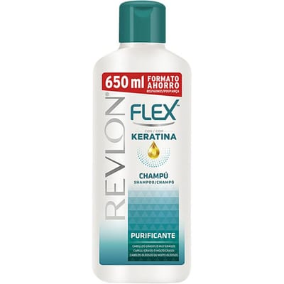 FLEX SHAMPOOING vettig. Anti-vet shampoo behandeling. Het bevat keratine en gespecialiseerde reinigingsmiddelen om te bestrijden