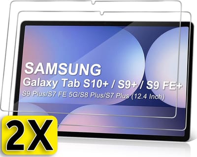 Casemania Glas Geschikt voor Samsung Galaxy Tab S10 Plus / S9 Plus / S9 FE Plus (12.4 inch) - Screenprotector Glas Gehard - Tempered Glass - Volledige Bescherming - 2 Stuks