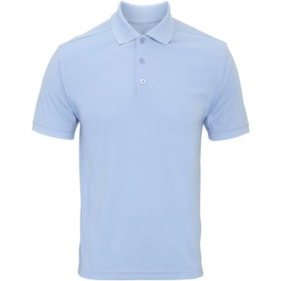 Premier Heren Coolchecker Pique korte mouw Polo T-Shirt (Lichtblauw)