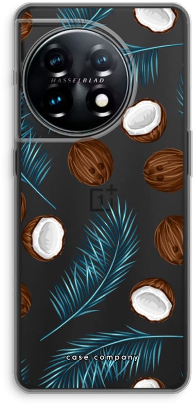 Case Company® - Hoesje geschikt voor OnePlus 11 hoesje - Kokosnoot - Soft Cover Telefoonhoesje - Bescherming aan alle Kanten en Schermrand
