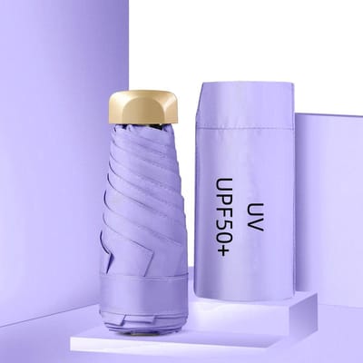 UPF50+ Mini Zonneparaplu Kleine Zak Regen Reisparaplu Vinyl Opvouwbare Paraplu UV-bescherming Zonnescherm Zakparasol Capsule