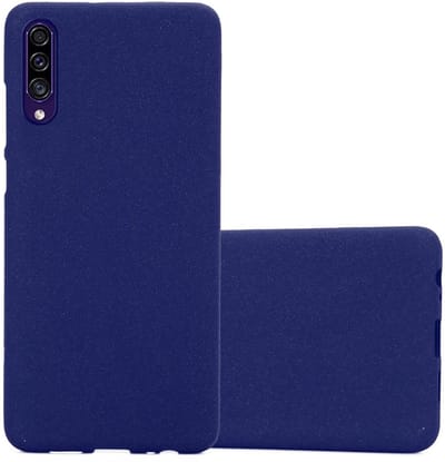 Cadorabo Hoesje geschikt voor Samsung Galaxy A50 4G / A50s / A30s in FROST DONKER BLAUW - Beschermhoes gemaakt van flexibel TPU silicone Case Cover