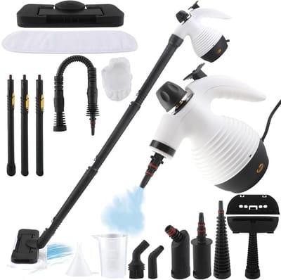 Multifunctionele Hand Stoomreiniger - 1050W - Inclusief 16 Accessoires - voor Ramen, Keuken, Badkamer