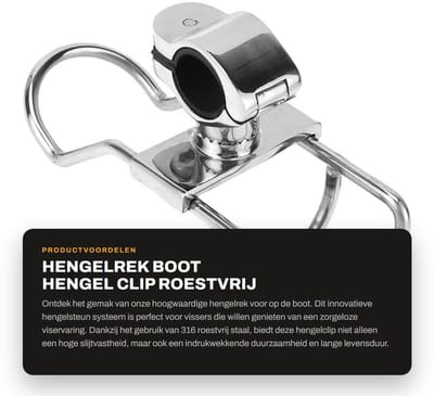 Dailygoods- Hengelrek Roestvrij Staal - Hengelsteun - Hengelsteunen - 360 Graden Aanpassing - Duurzaam - Handig in Gebruik