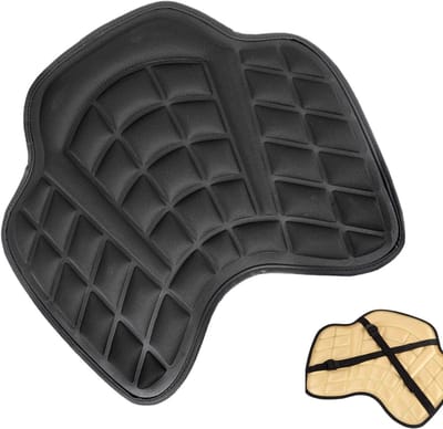 Motorzadel Kussen - Passagierskussen Motorfiets - Comfortabele Ritten - Ergonomische Ondersteuning - 44 x 32 x 3 cm - Zwart